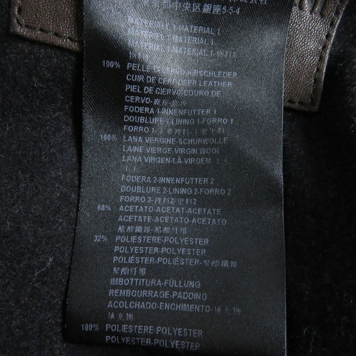 美品黒タグ GIORGIO ARMANI/ジョルジオアルマーニ WZIP シングルライダース/レザージャケット ブラック 46 イタリア製 正規品 メンズ◎_画像8