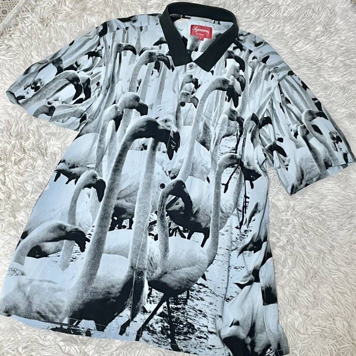 1円 supreme シュプリーム フラミンゴシャツ 木村拓哉着用モデル 総柄