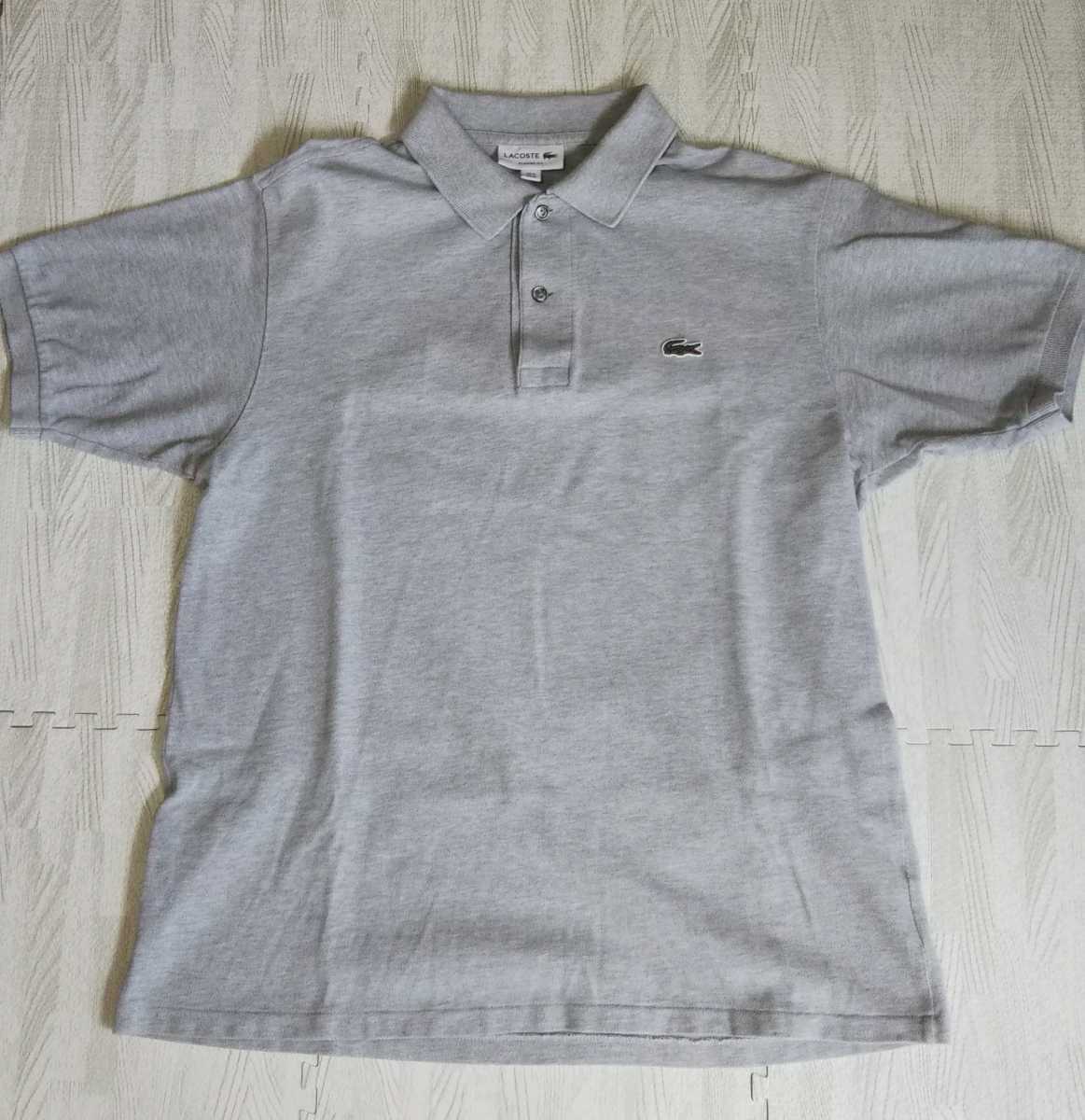 【サイズ4】ラコステ LACOSTE ポロシャツ グレー classic・fit 日本製 国内正規品 ゴルフウェア 半袖シャツ_画像2