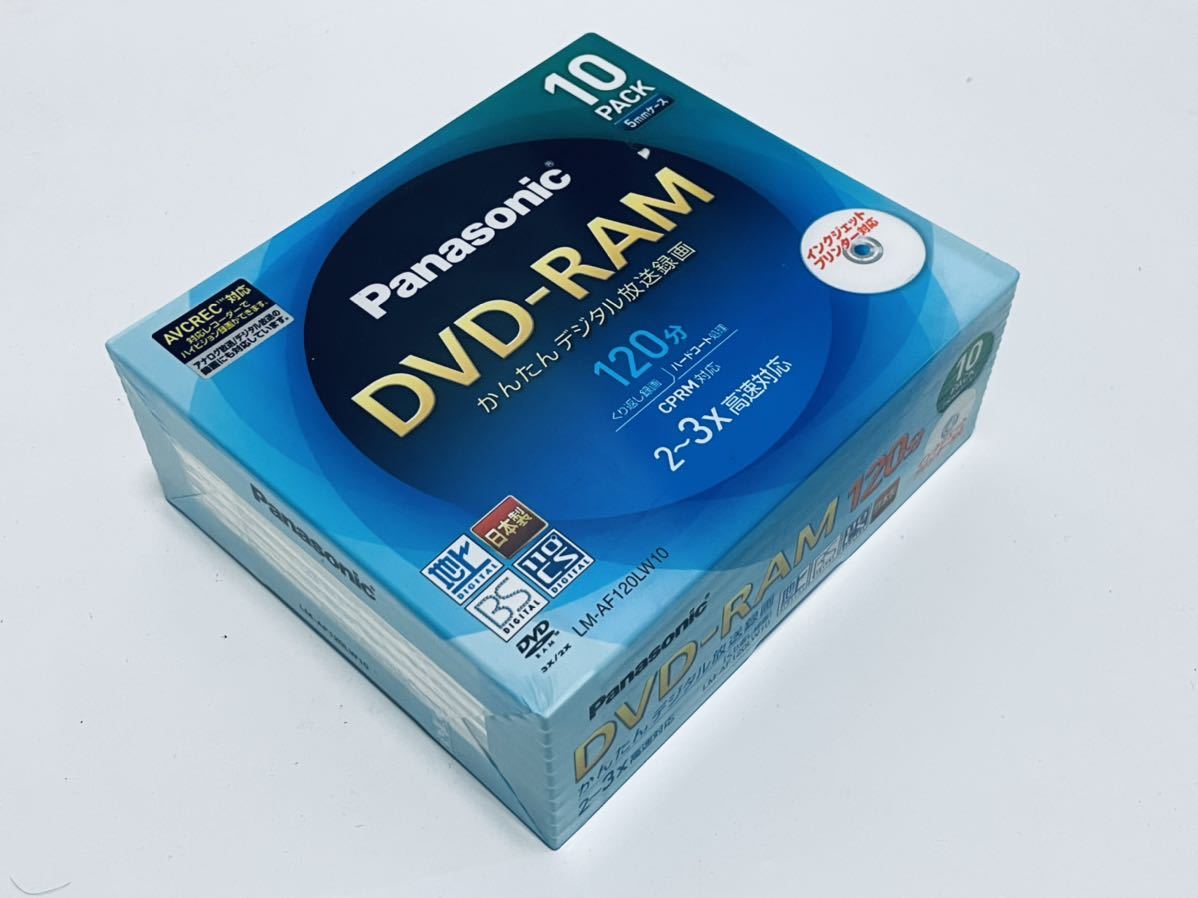 レーベル】 Panasonic DVD-RAM LM-AF120LW10 4lSiG-m79678394335 インクジェ Panasonic LM-RF120MW20 DVDーR
