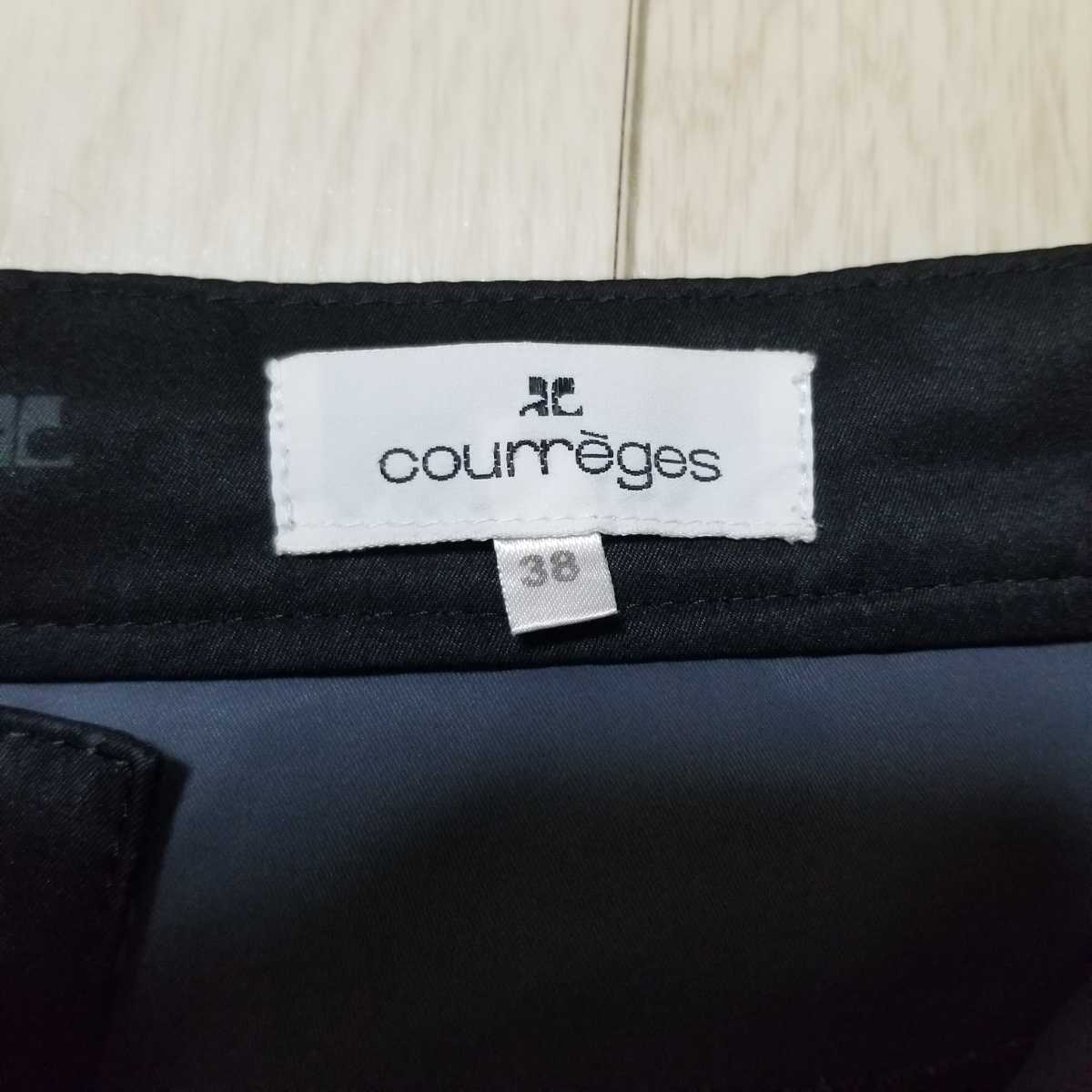 courreges Courreges укороченные брюки размер 38 общий рисунок Logo черный женский 
