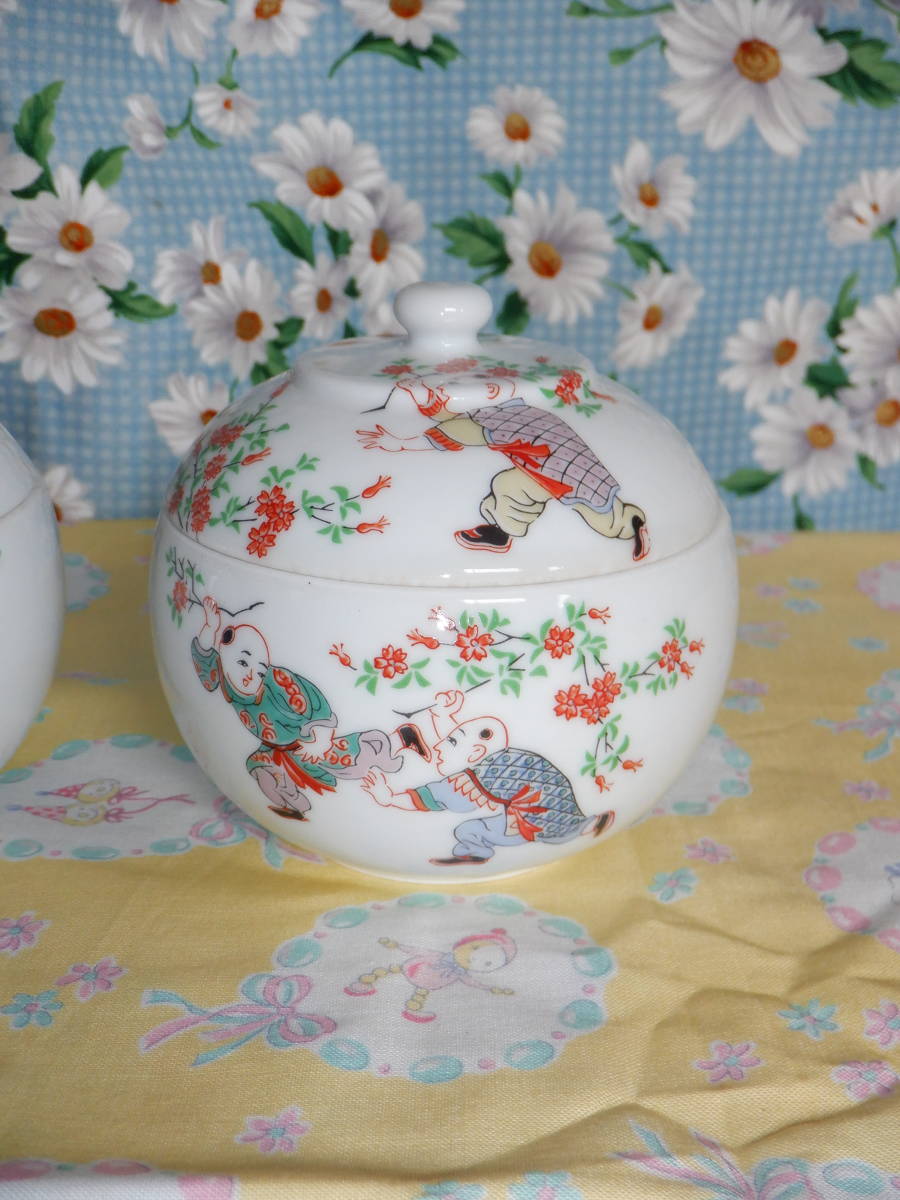 Ｂ８　『有田焼　弥左衛門窯　錦松梅　菓子器２個まとめて』～長期保管品　箱なし