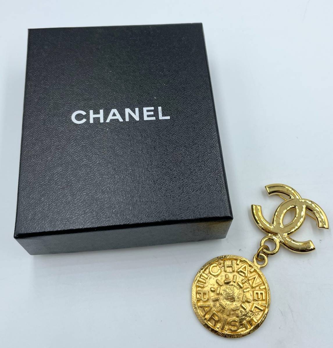 鑑定済 超美品 ヴィンテージ レア シャネル CHANEL ブローチ ゴールド