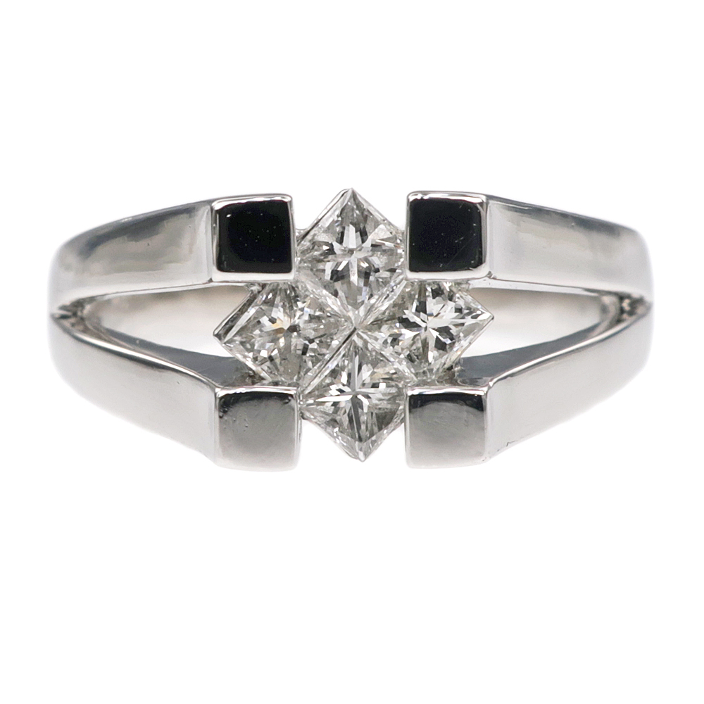 経典 プラチナ Pt900 【名東】リング ダイヤ 仕上げ済 高級 ジュエリー 指輪 17号 0.75ct プラチナ台