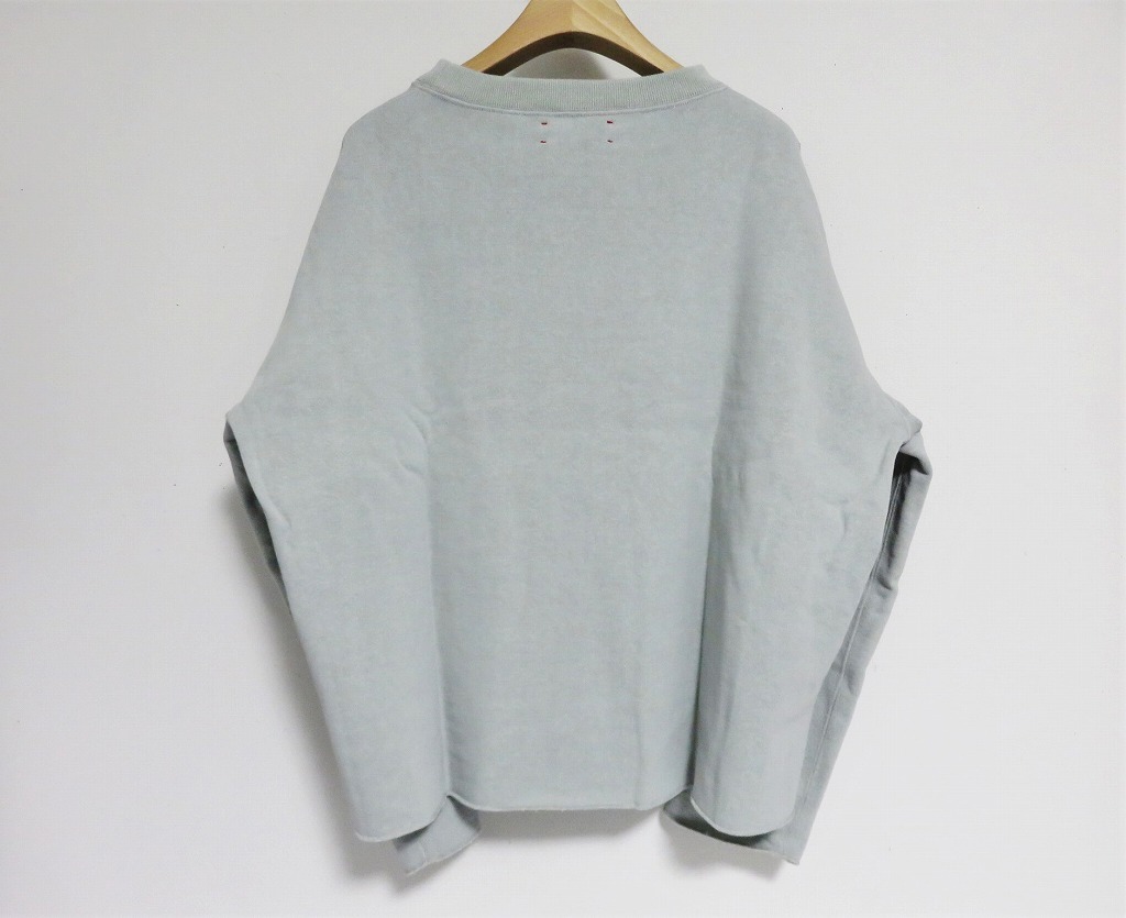 送料無料 定価1.8万 新品 unfil paper & cotton-terry sweatshirt 1 日本製 アンフィル ペーパー コットン スウェット