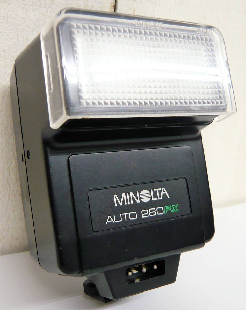 retro that time thing RETRO CAMERA MINOLTA[ Minolta film camera supplies accessory strobo AUTO 280PX Junk ]Made in japan made in Japan 