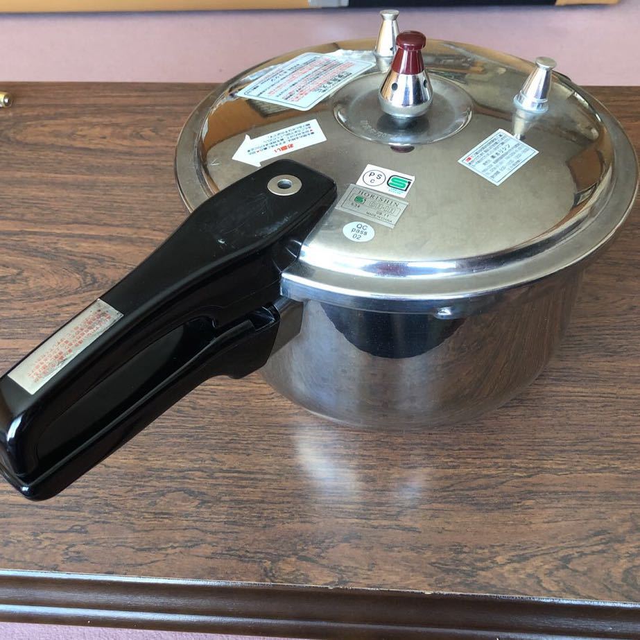 片手 家庭用圧力鍋(ステンレス製) 80kpa 容量5 3L ホリシン 中古 片手 家庭用圧力鍋(ステンレス製) 80kpa 容量5 3L ホリシン 中古