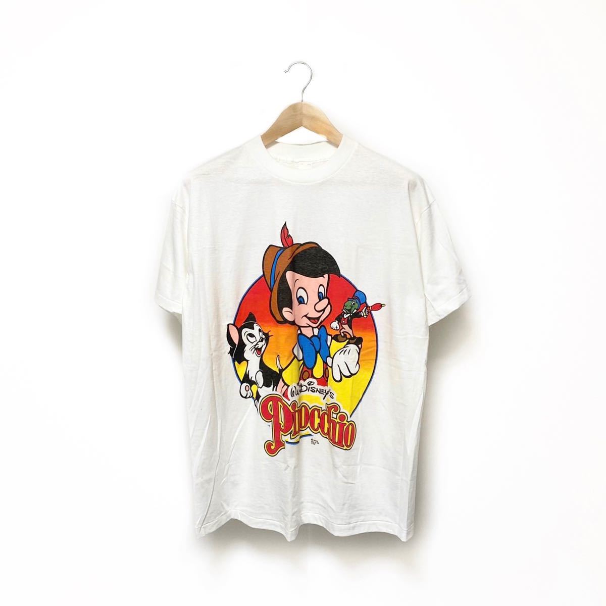▽ 激レア ▽ 90年代 USA製 Disney ディズニー ピノキオ Tシャツ SSIボディー シングルステッチ  casadaazeitona.com.br