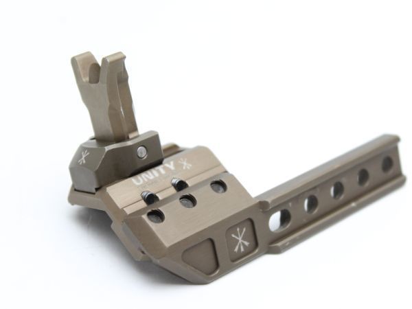 Unity Tactical FUSION Folding Front Sight＋Micro HUB＋LightWing Adapter■FDE, Right(右）