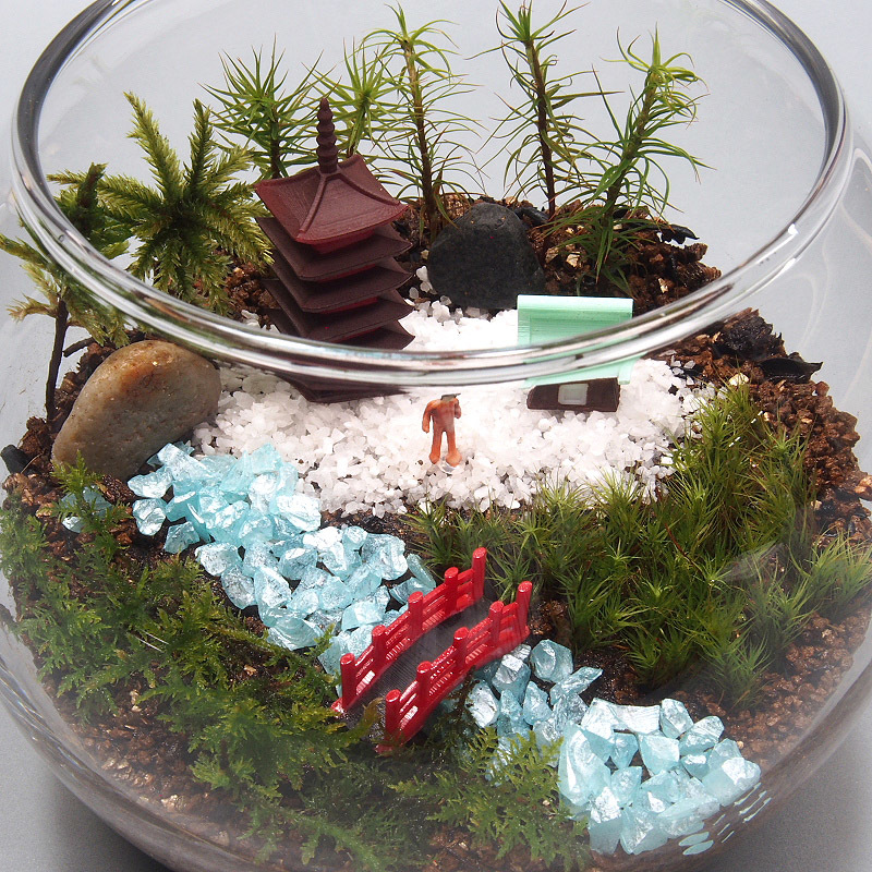 . -ply .[ moss terrarium * handmade kit complete set ] Japan ..