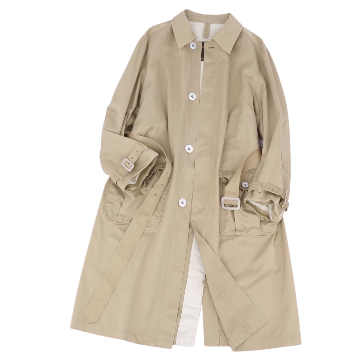 新品未使用 OVERCOAT 22SS ステンカラーコート ホワイトベージュ 最安