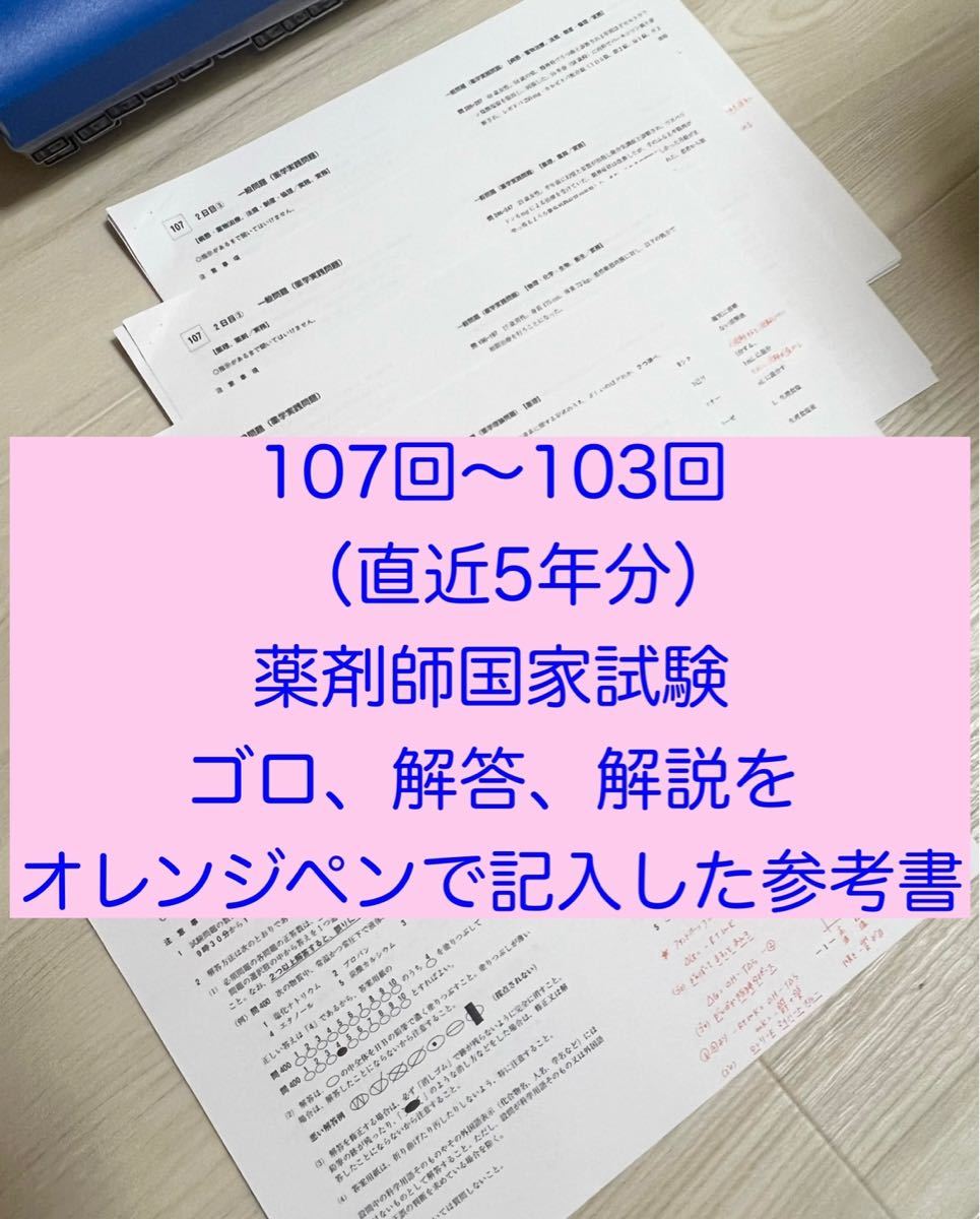 USB版107回〜103回薬剤師国家試験 ゴロ解答解説をオレンジペンで USB版107回〜103回薬剤師国家試験 ゴロ解答解説をオレンジペンで