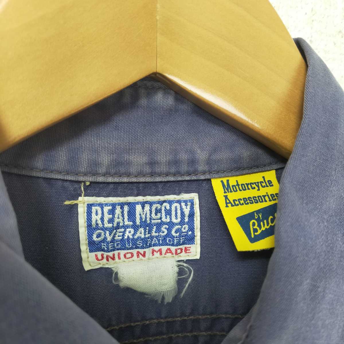 THE REAL McCOY'S リアルマッコイズ BUCO 半袖　ワークシャツ ワッペン 15相当 パープル系