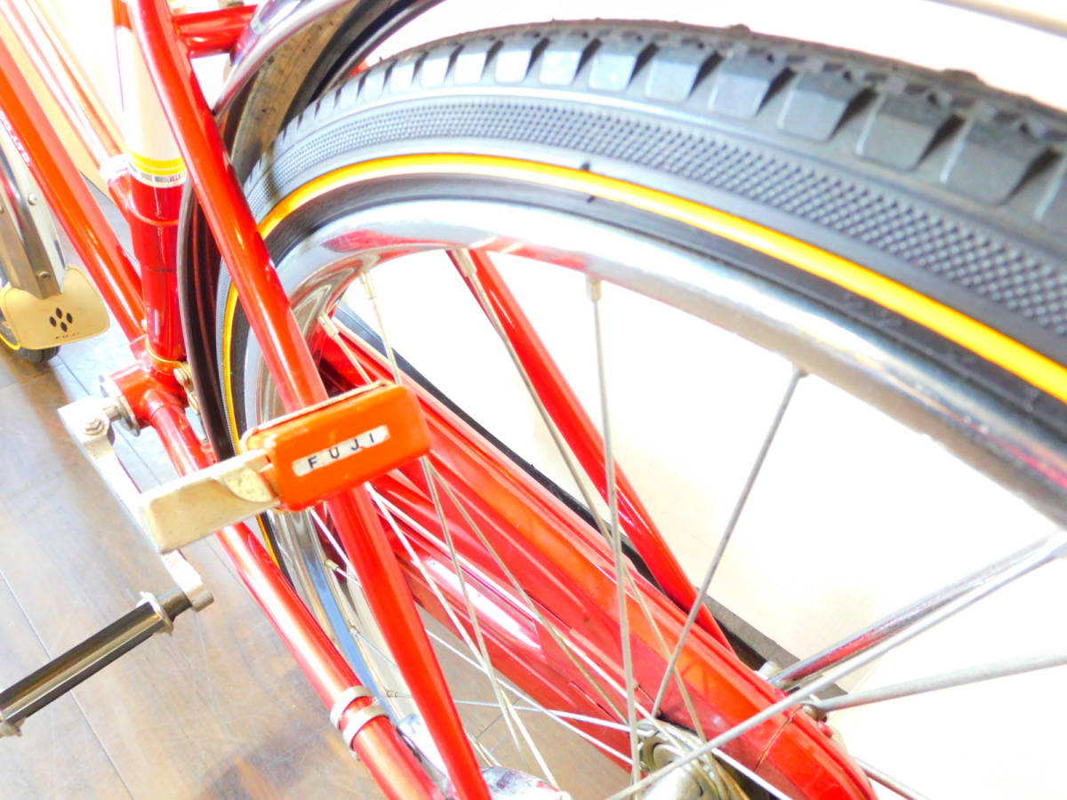 昭和レトロ 実用未使用 室内保管品 希少 富士自転車 フジペット FUJI PT22 日米富士 22インチ 女児用自転車 デッドストック _画像8