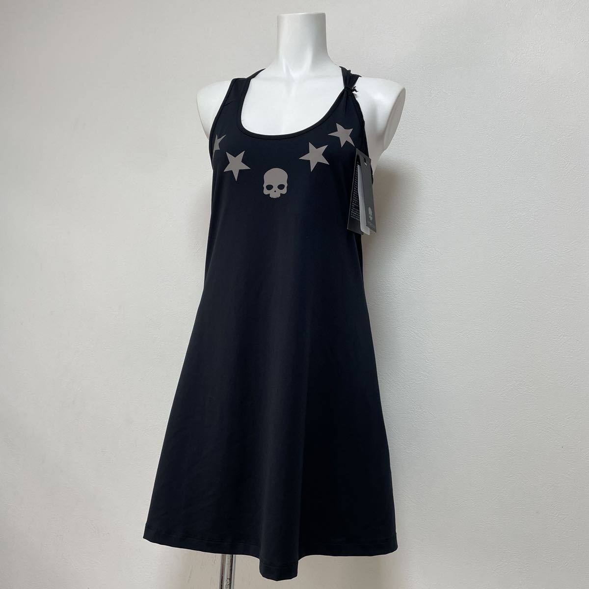 новый товар Hydrogen (HYDROGEN) женский Tec Star платье теннис одежда One-piece черный чёрный за границей размер M не использовался с биркой 