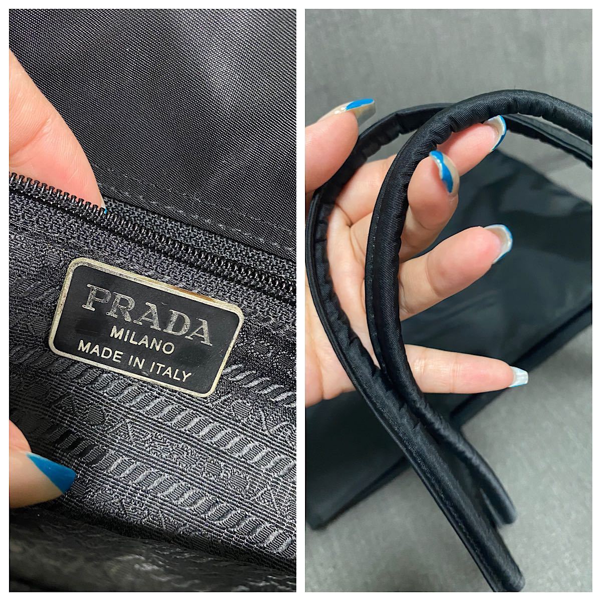 PRADA プラダ トートバッグ ナイロン ブラック 黒 三角プレート 大容量 ...