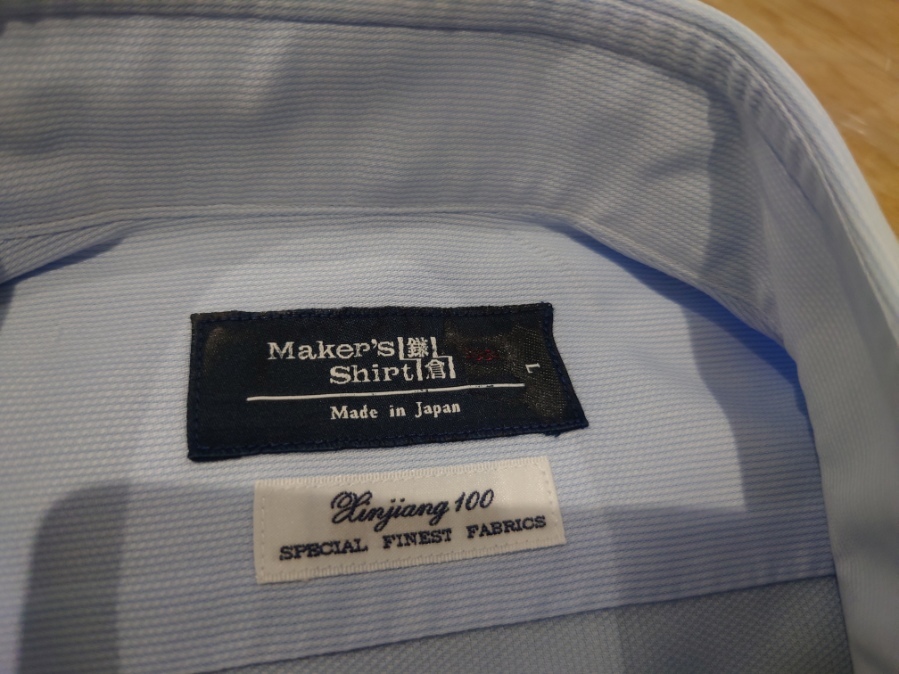【鎌倉シャツ Maker's Shirt鎌倉】半袖　ドレスシャツ Lサイズ　送料無料_画像3
