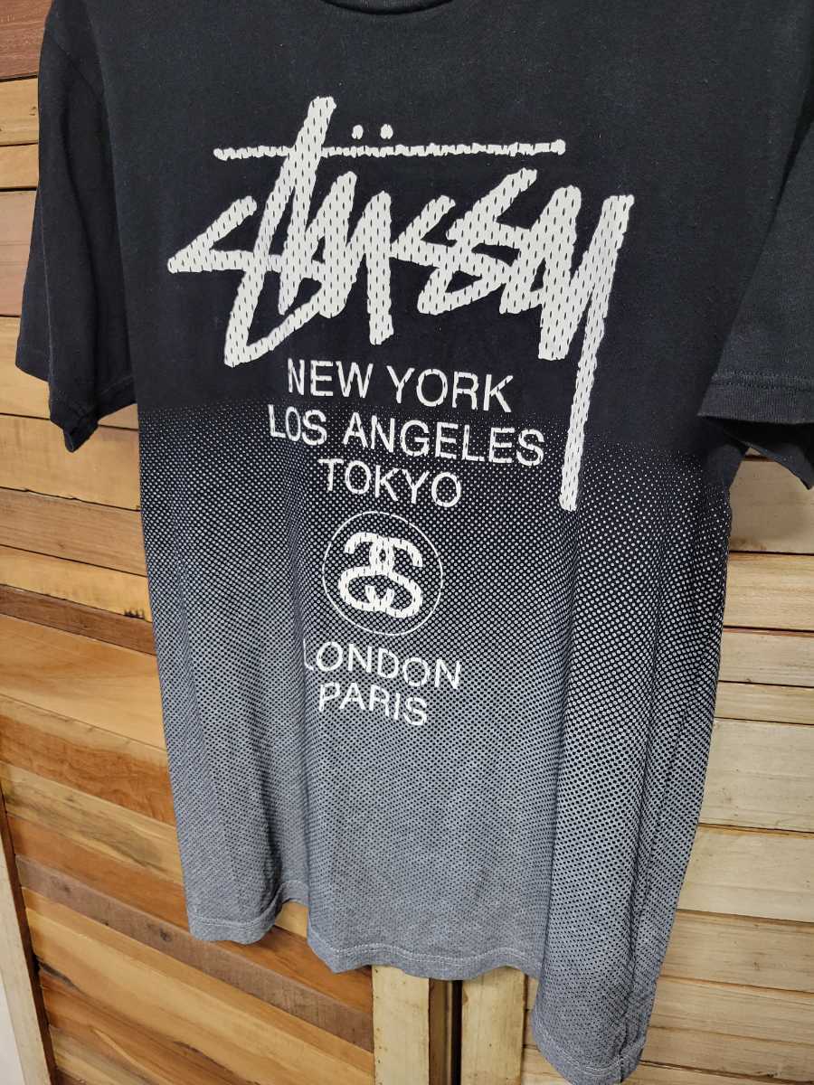 STUSSY ステューシー 半袖 ワールドツアー Tシャツ グラデーション