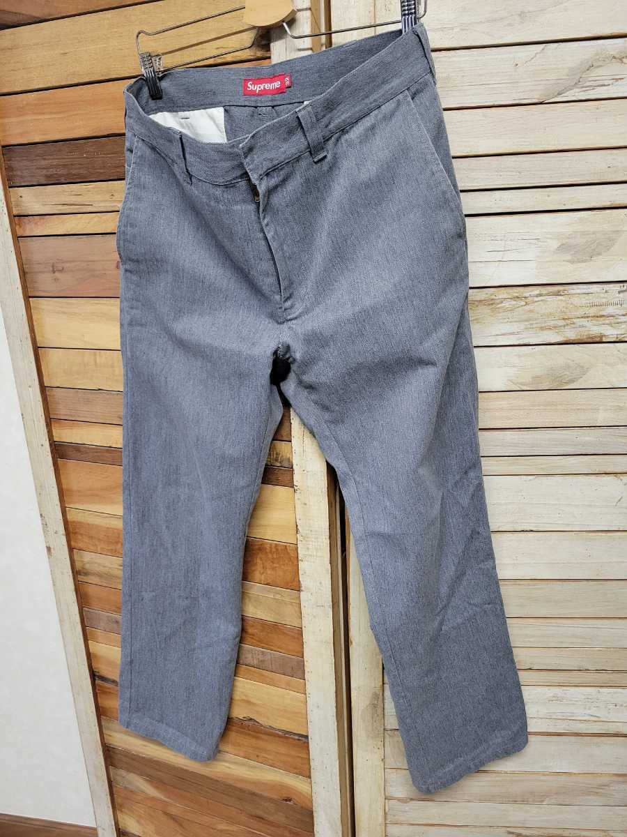 最安値に挑戦】 Supreme 32 グレー ワークパンツ チノパン