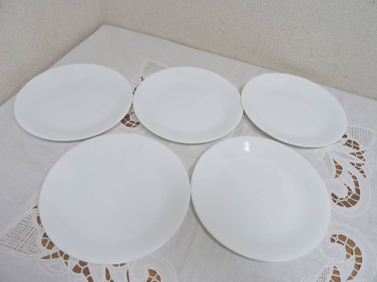 コレール 白 ディナープレート パスタ皿 ２２㎝プレート ５枚セット 最