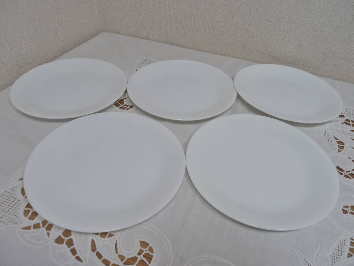 コレール 白 ディナープレート パスタ皿 ２２㎝プレート ５枚セット 最