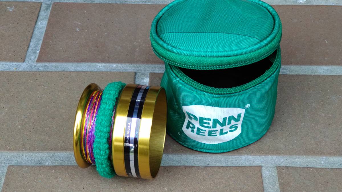 値下　希少/未使用保管品/PENN6500SS(GAARパワーハンドル、PENNスペアスプール＋ケース付)PEラインセット_画像2