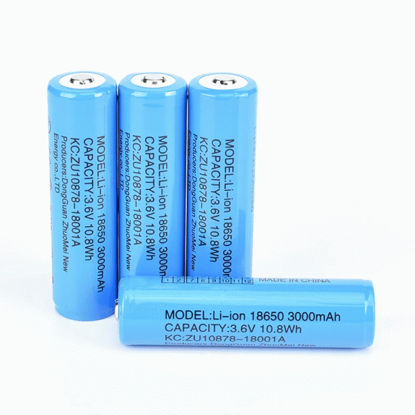 18650 リチウムイオン電池 バッテリー 2本セット 高容量 3000mAh 3.6V PSE認証_画像3
