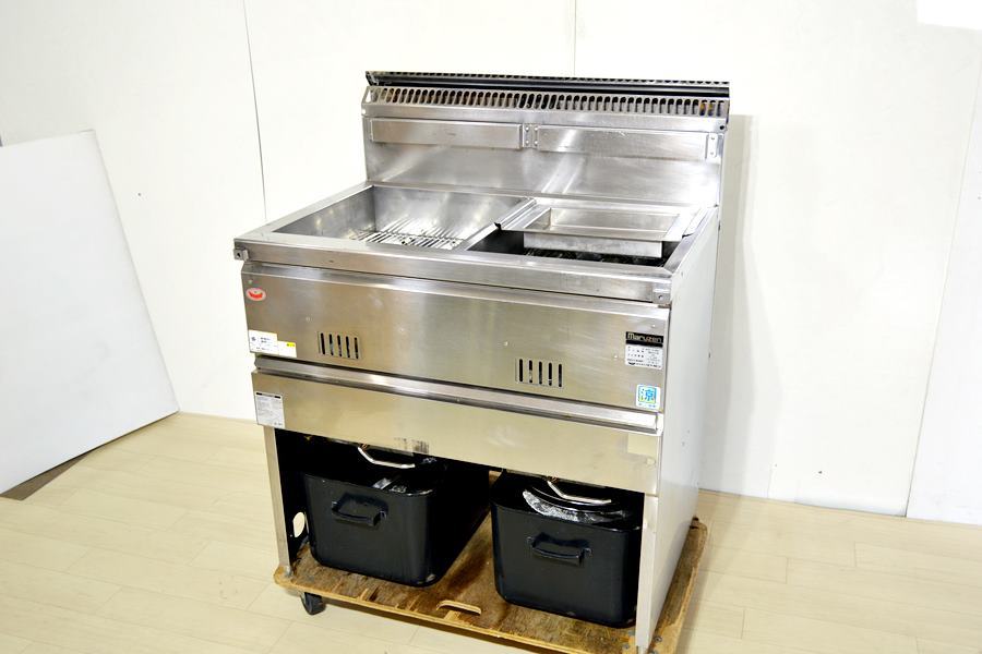 激安通販新作事務/店舗用品山口)マルゼン 二層式ガスフライヤー MGF-C18W ◇BIZ0067FCY JH03A www