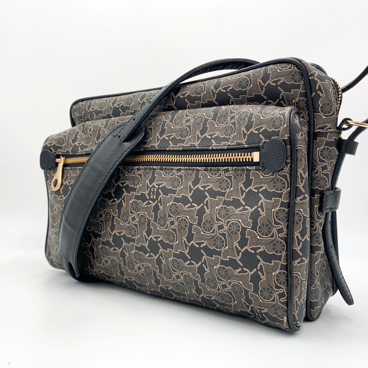1円《廃盤・極美品》CELINE セリーヌ サルキー ショルダーバッグ 斜