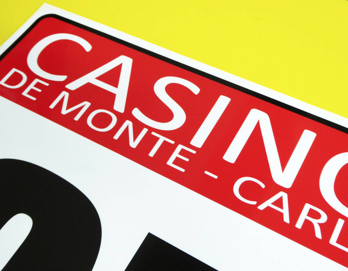 海外　限定品　送料込み　MINI COOPER CASINO DE MONTE CARLO Sticker Decal ミニクーパー ステッカー シール デカール ペア 345mm x 390mm_画像2