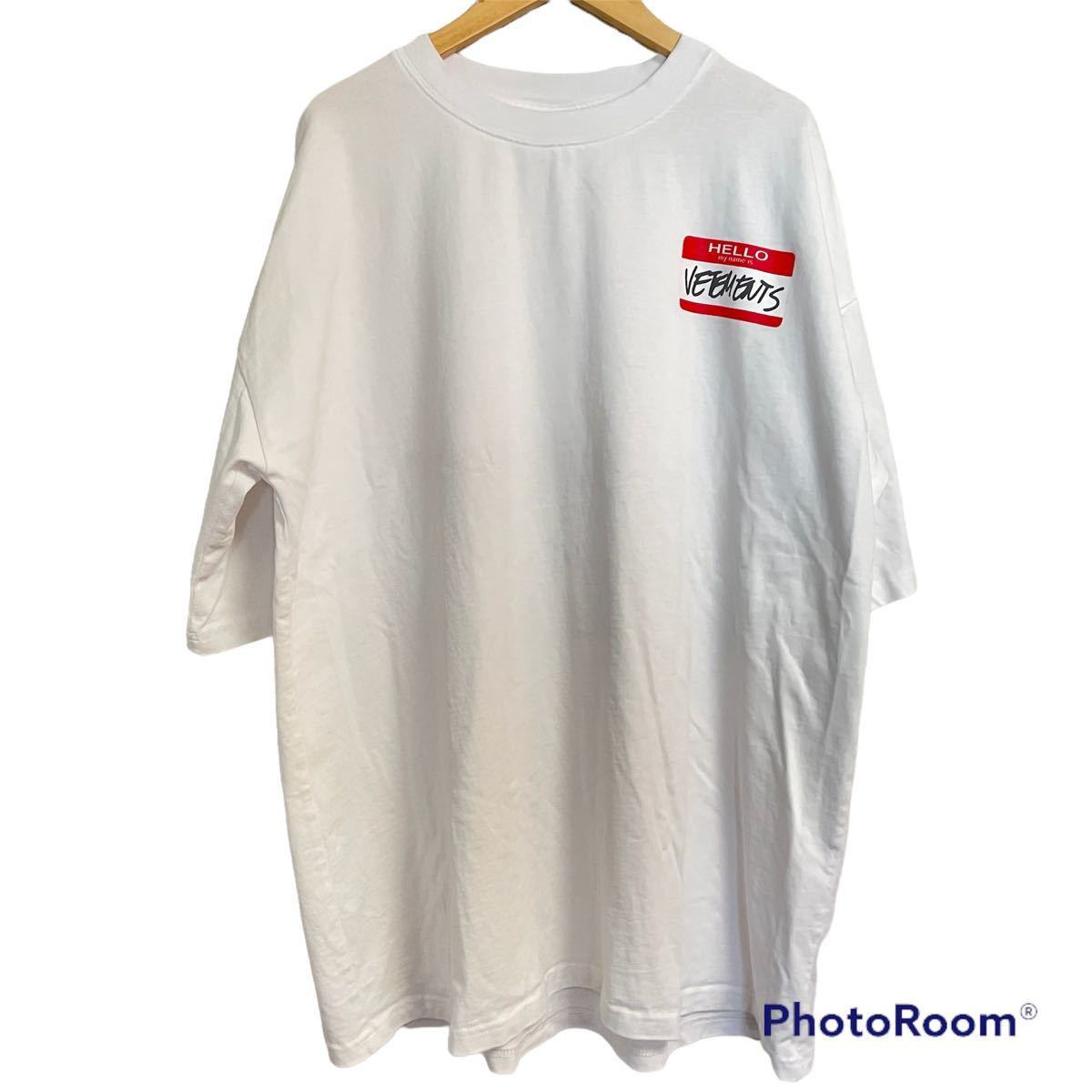 BTS J-HOPE着用 VETEMENTS ヴェトモン single Tシャツ 半袖 BTS J-HOPE着用 【VETEMENTS】ヴェトモン Hello Tシャツ 製品袋