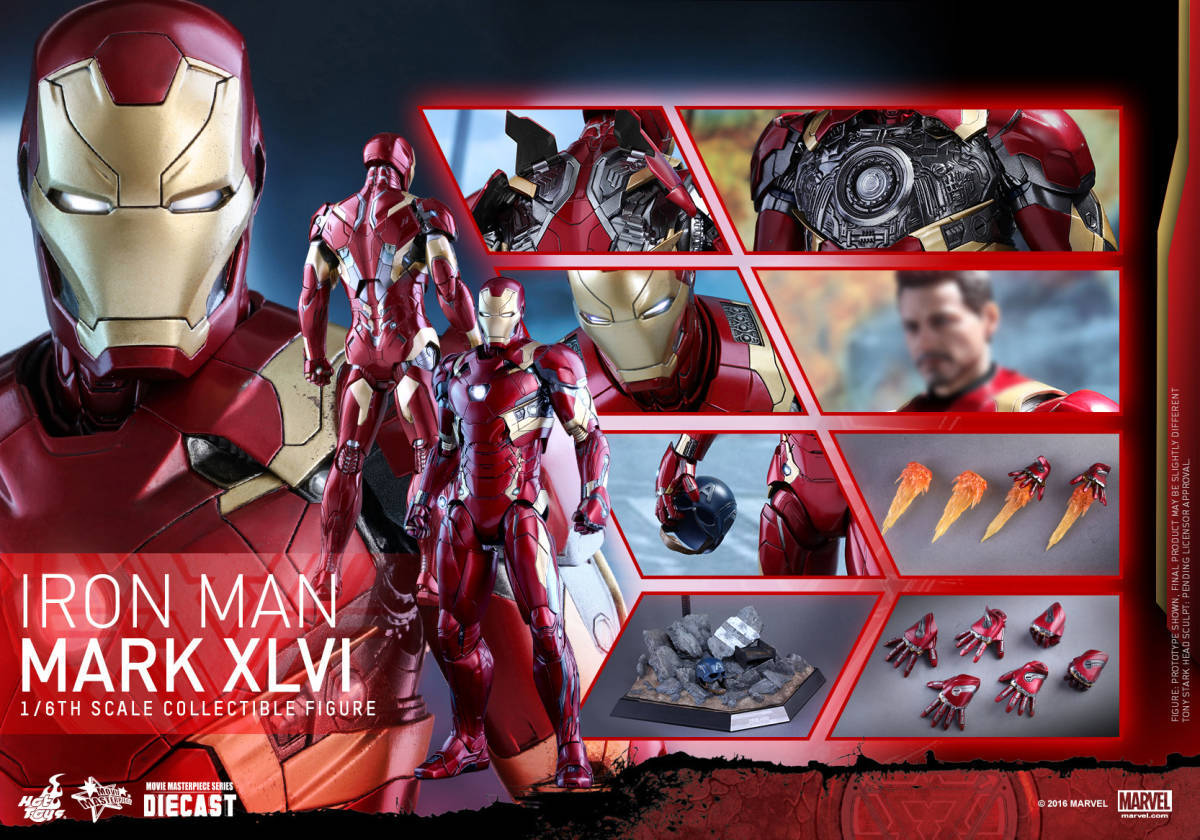  hot игрушки Ironman Mark 46. детали ( повреждение VERSION ) литье под давлением si Bill * War 1/6 фигурка HOTTOYS IRONMAN