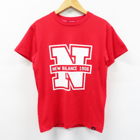 【1円】【新品】NEW BALANCE ニューバランス 半袖Tシャツ ロゴプリント レッド系 0 [240001396830] レディース_画像1