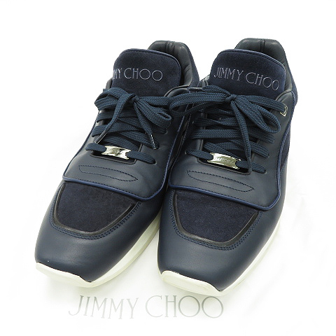 JIMMY CHOO ジミーチュウ スニーカー JETT ネイビー系 43 一流メーカー品 ★新品未使用★ジミーチュウ★スニーカー スニーカー