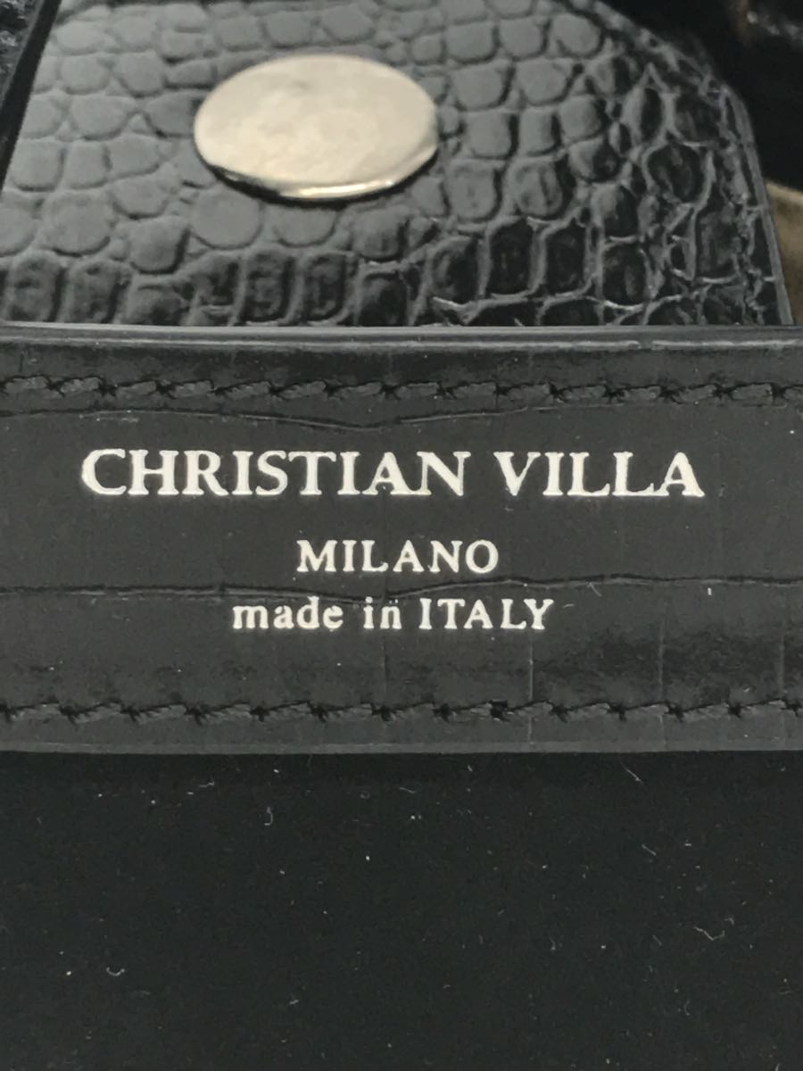 CHRISTIAN VILLA クロコ型押し/2WAY/MADE IN ITALY/ショルダーバッグ 
