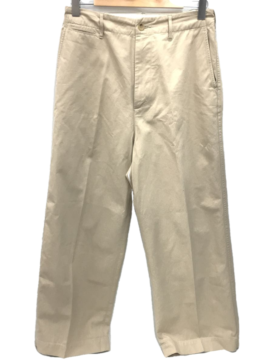 AURALEE◇オーラリー/WASHED FINX LIGHT CHINO WIDE PANTS/4/コットン