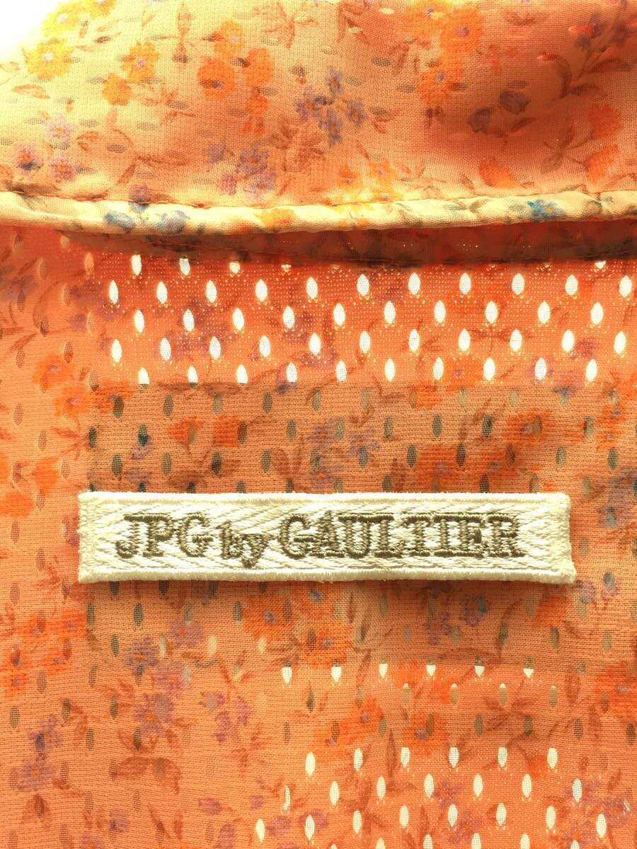 Lサイズ Jean Paul Gaultier 長袖シャツ 48 ポリエステル Orn ウエスタンシャツ 花柄 メッシュ シアー フラワー