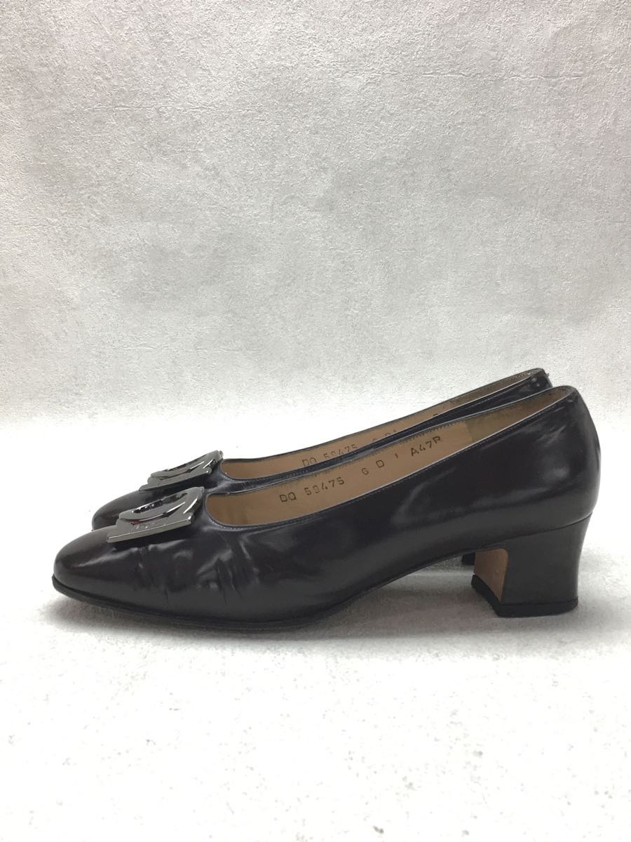 Salvatore Ferragamo◆firenze ガンチーニ パンプス UK6 BRW レザー 59475