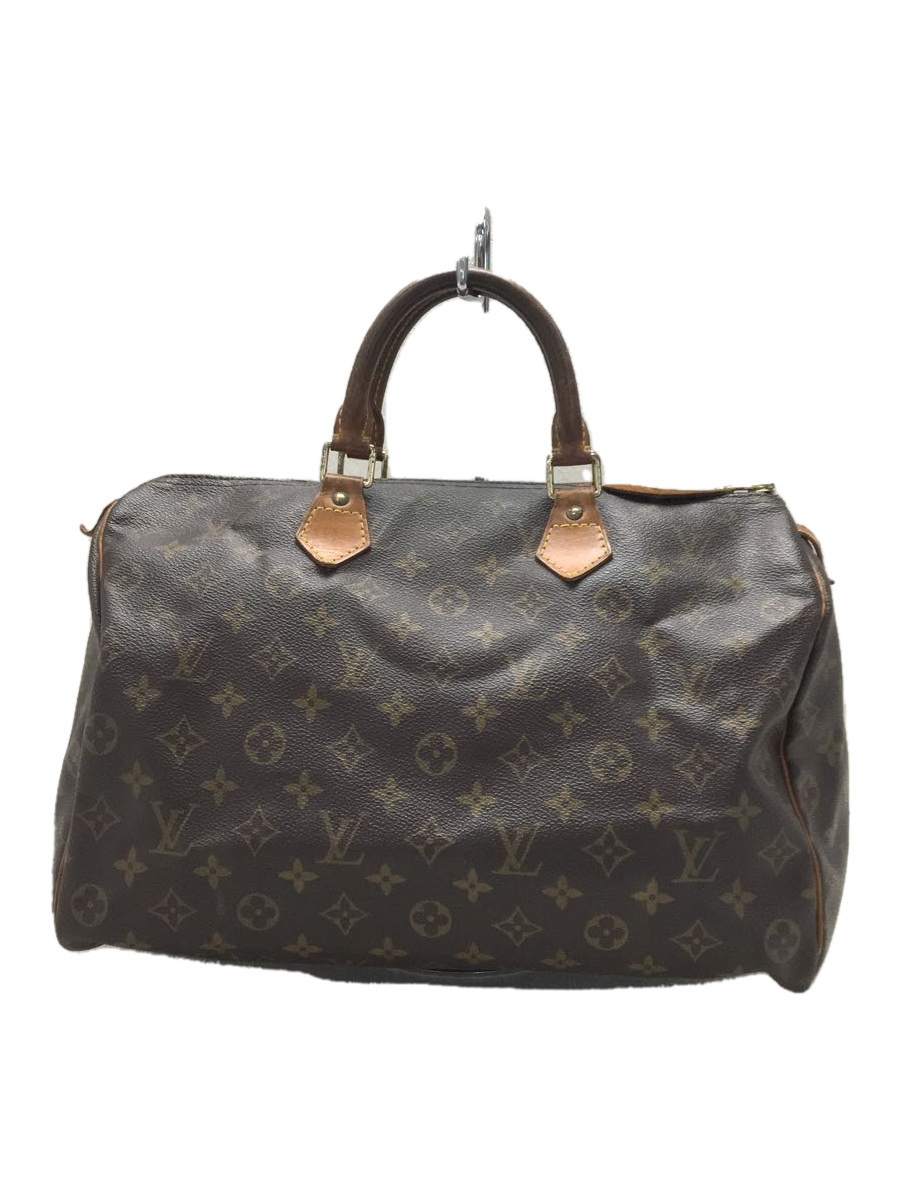LOUIS VUITTON◇スピーディ35_モノグラム_BRW/ハンドバッグ/PVC