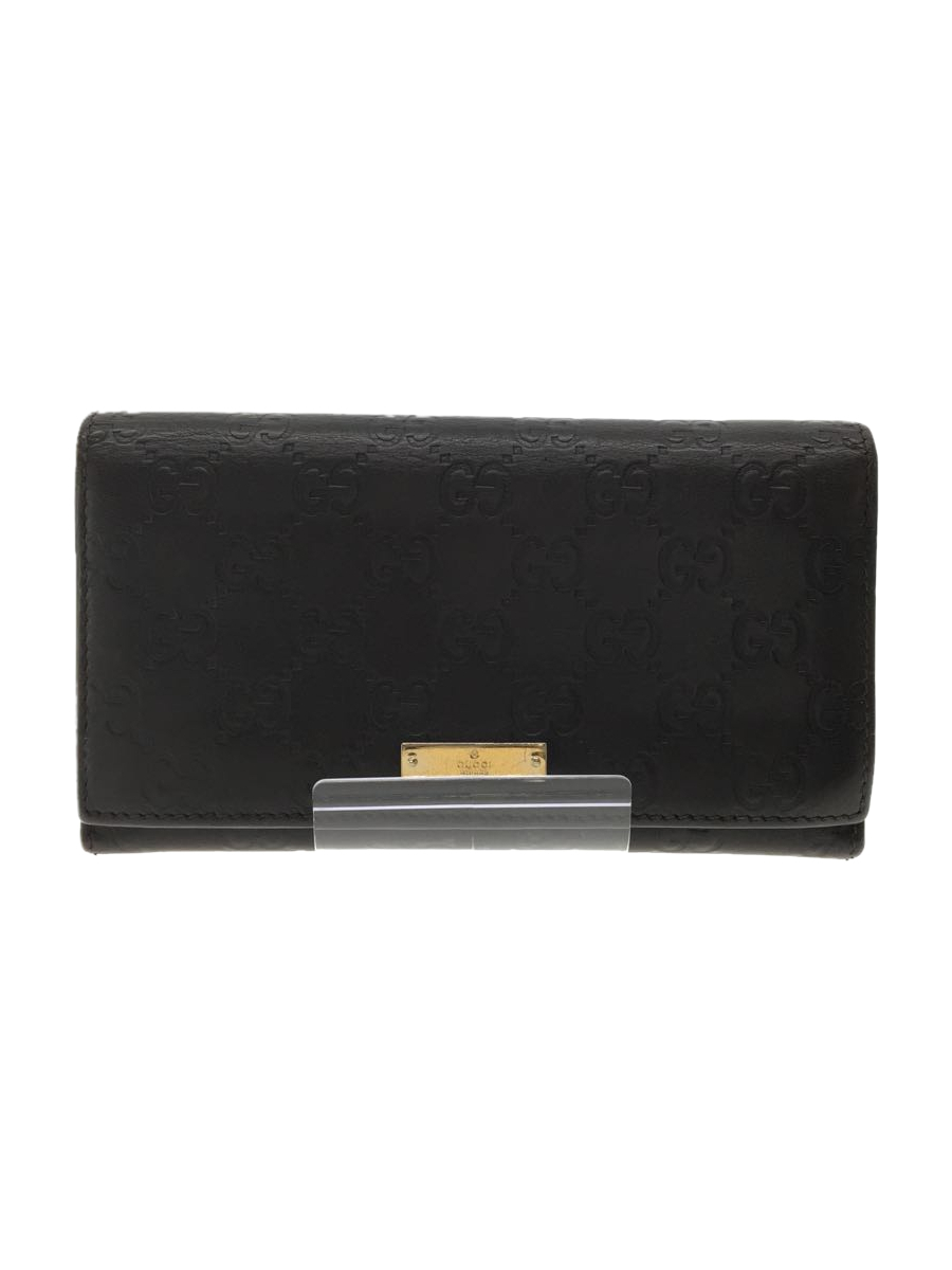 GUCCI◇長サイフ_グッチシマレザー/レザー/BRW holdmeback.com