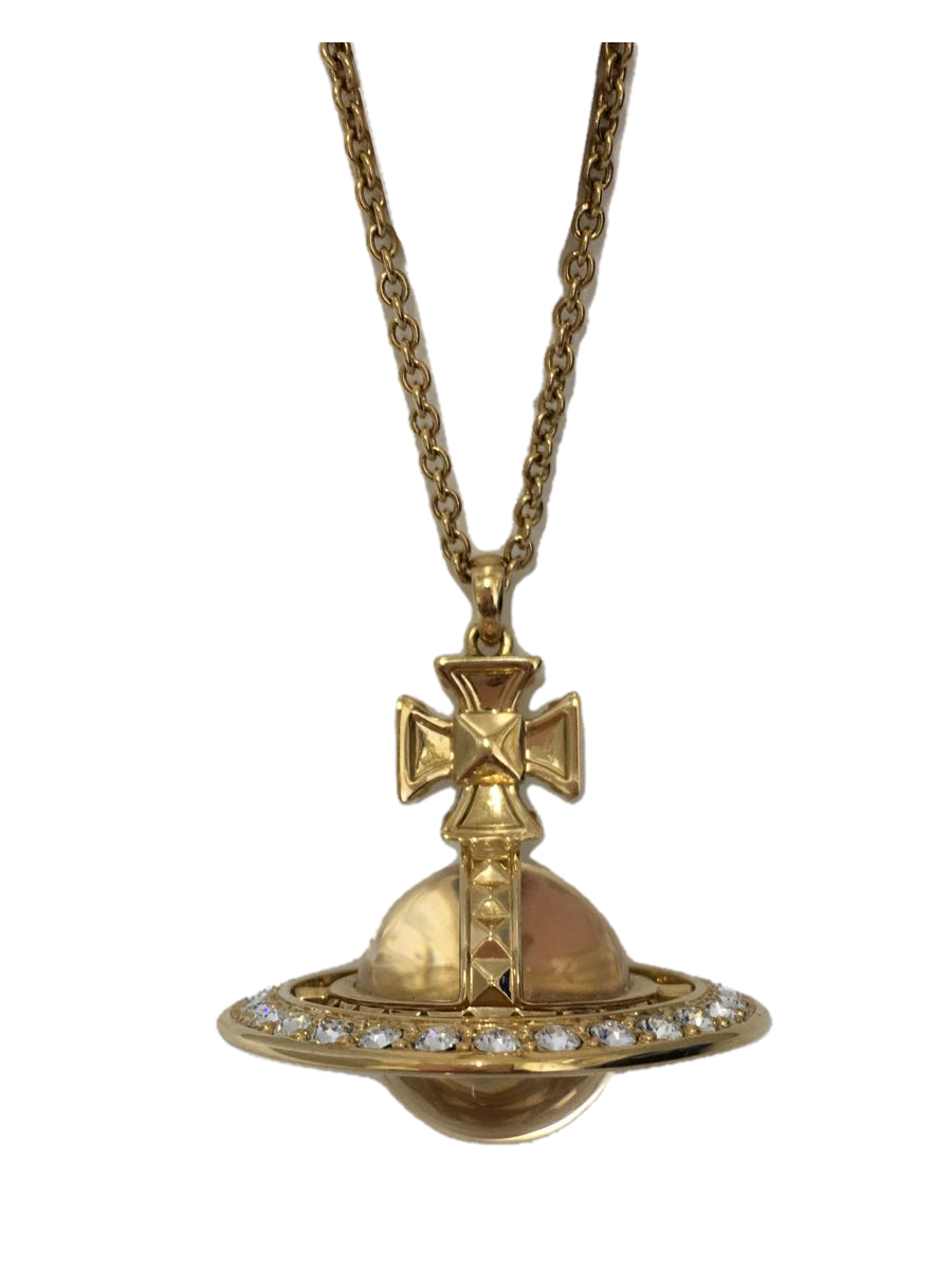 Vivienne Westwood◇ネックレス/カラーストーン/GLD/ゴールド/トップ有