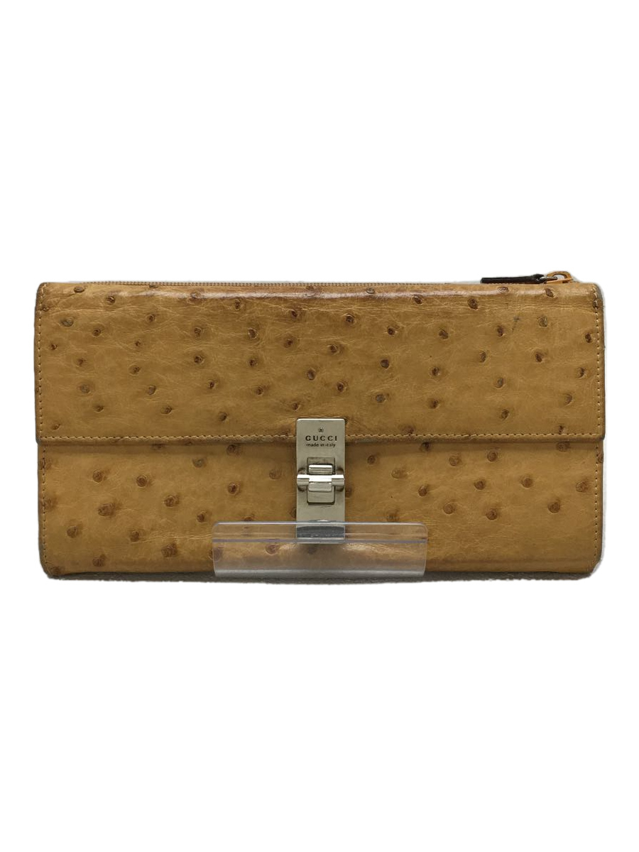 GUCCI◇長財布/オーストリッチ/無地/イエロー ccorca.org