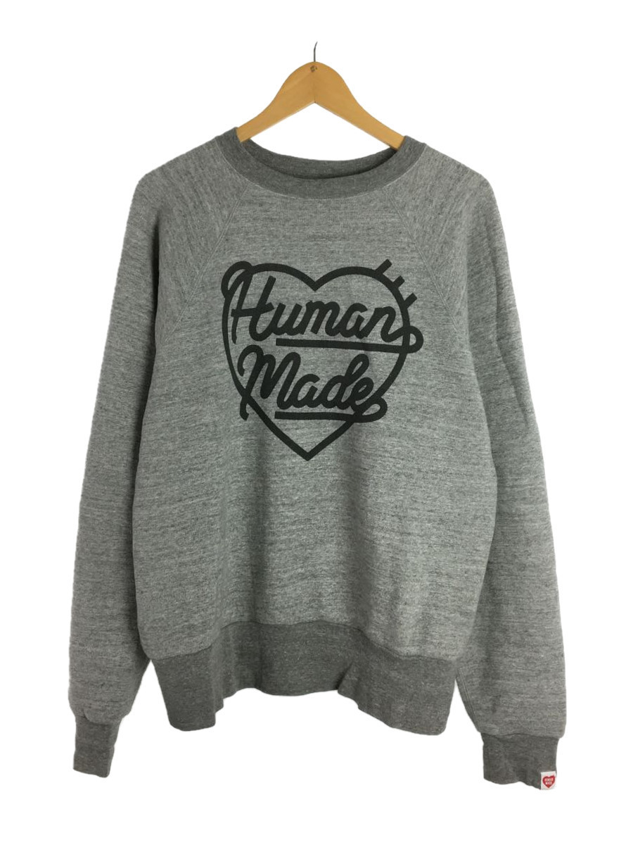 HUMAN MADE◇RAGLAN CREWNECK SWEATSHIRT/ハートロゴスウェット/M