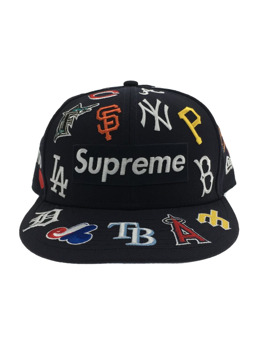 Supreme◇20SS/Box Logo/MLB New Era Cap/キャップ/7 1/8/NVY/総柄