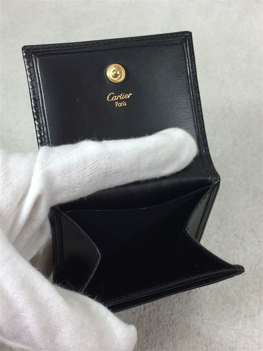 Cartier◇コインケース/小物/レザー/ブラック/黒/L3000205/中古/ユニ