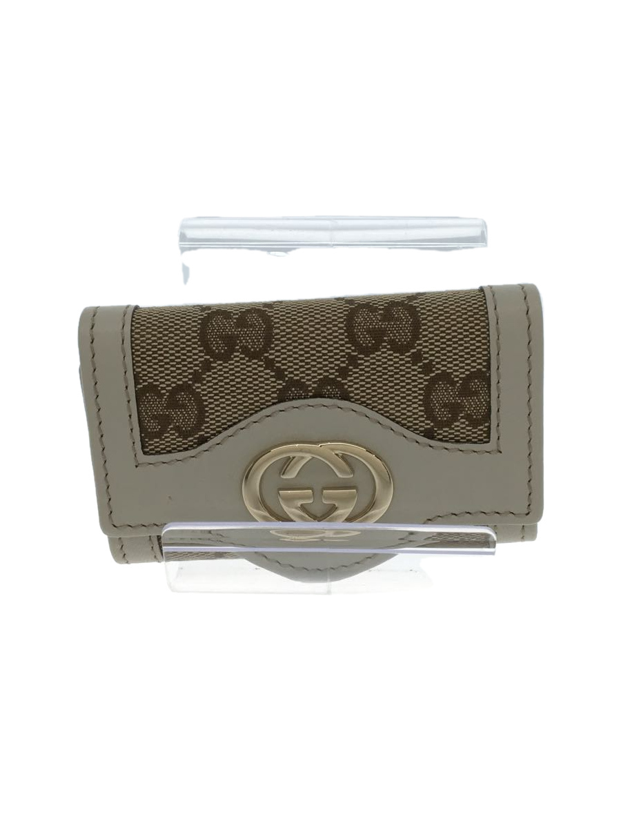 GUCCI◇キーケース_GGキャンバス/ステンレス/WHT/総柄 | beia.com.do
