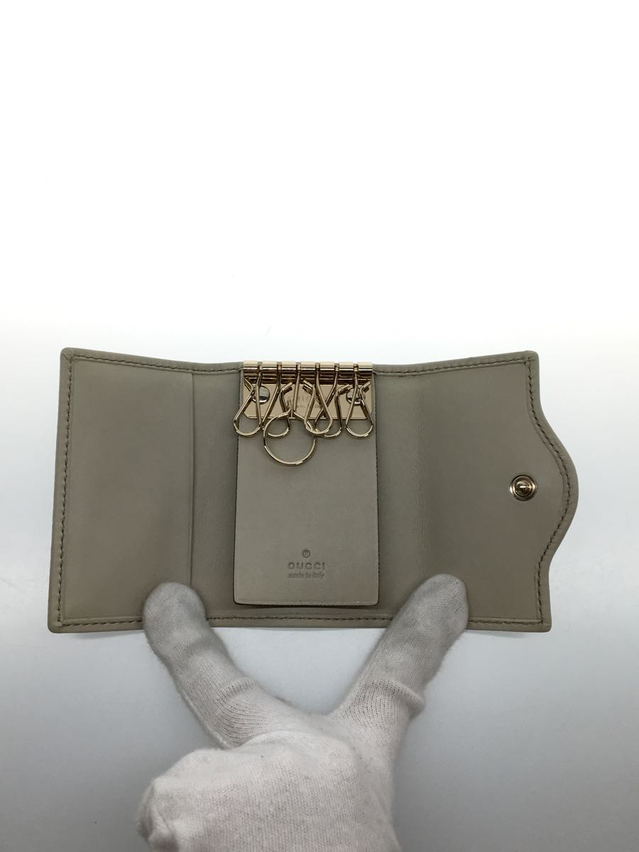 GUCCI◇キーケース_GGキャンバス/ステンレス/WHT/総柄 | beia.com.do