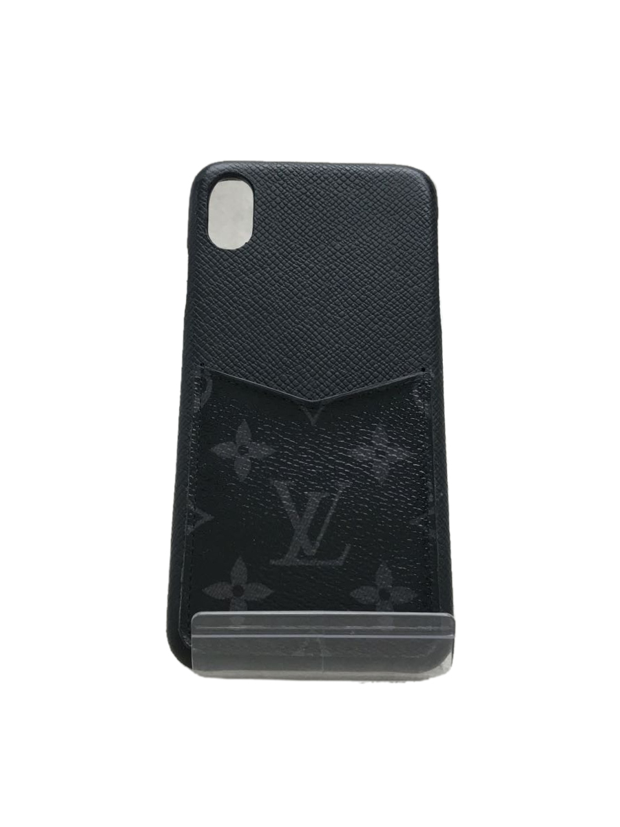 LOUIS VUITTON◇IPHONE・バンパーXS_タイガ_BLK/牛革/BLK/M67806/角