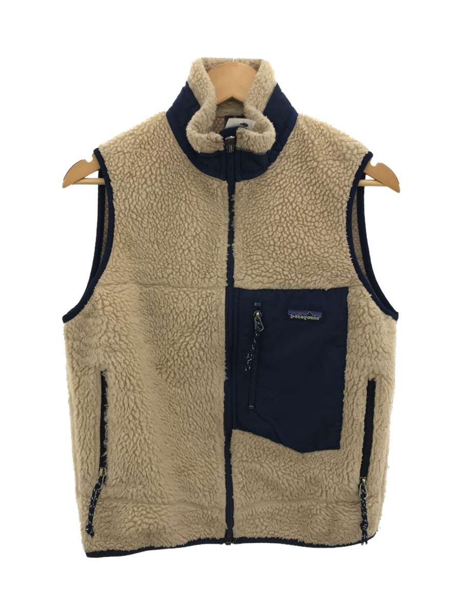 patagonia◇フリースベスト/XS/ポリエステル/BEG/無地 | beia.com.do