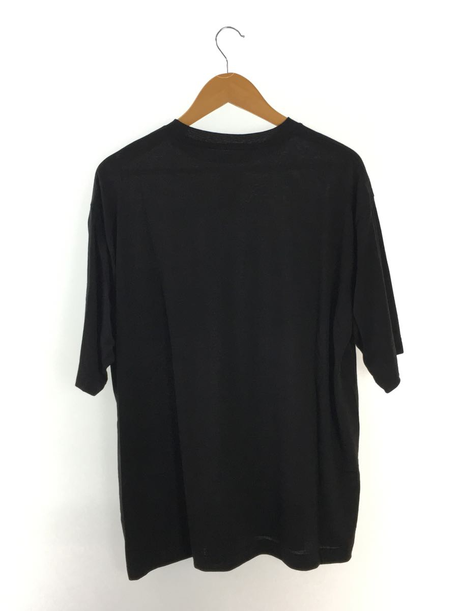 COMOLI◇ウール天竺Tシャツ/V01-05007/カットソー/3/ウール/BLK/黒